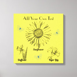 Gula blommor canvastryck