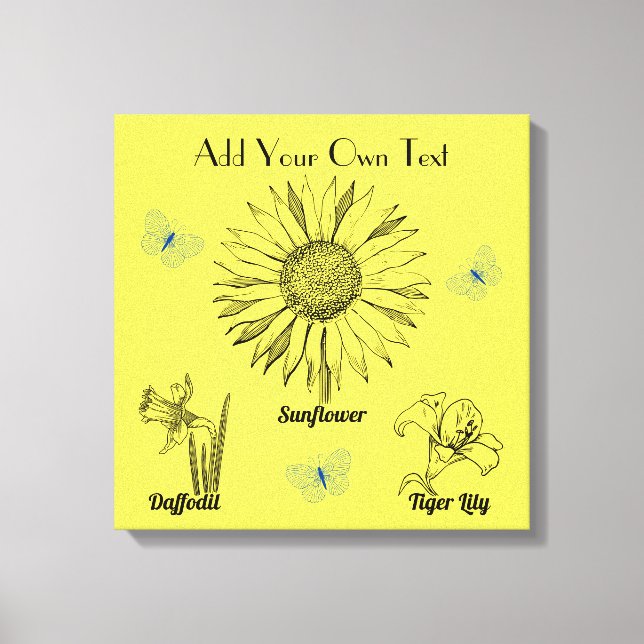 Gula blommor canvastryck (Framsida)