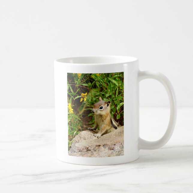Gula blommor Chipmunk Kaffemugg (Höger)