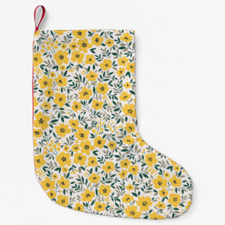 Gula blommor: Den moderna blommigten är sömlös. Liten Julstrumpa