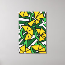 Gula blommor Doodle Art