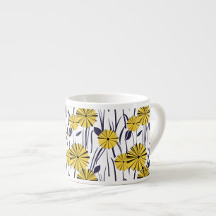 Gula blommor espressomugg