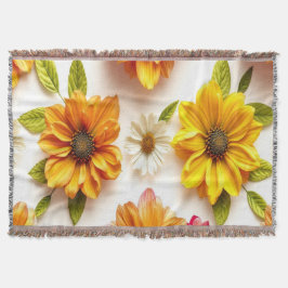 gula blommor filt