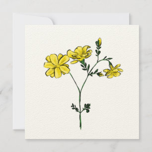Gula blommor från Nepal Tack Kort