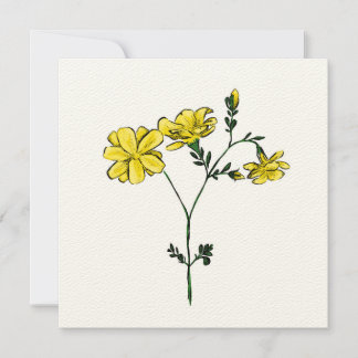 Gula blommor från Nepal Tack Kort