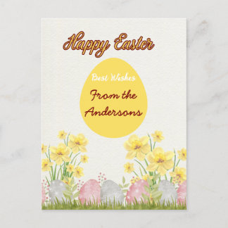 Gula blommor Glad påsk bästa Önskemål från Helg Vykort
