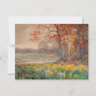 Gula blommor grå dag, 1911 vykort