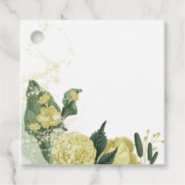 gula blommor greenery-favorittagg gåvor etiketter