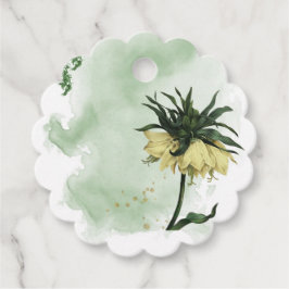 gula blommor greenery-favorittagg gåvor etiketter