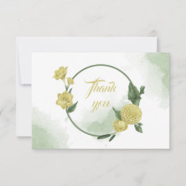 gula blommor grönt andedräkt tack kort