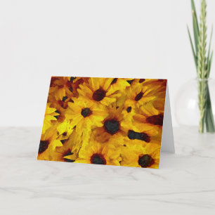 Gula blommor helgkort