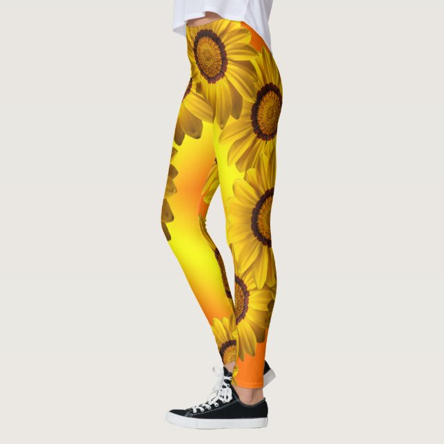 Gula blommor i solljus leggings (Vänster)