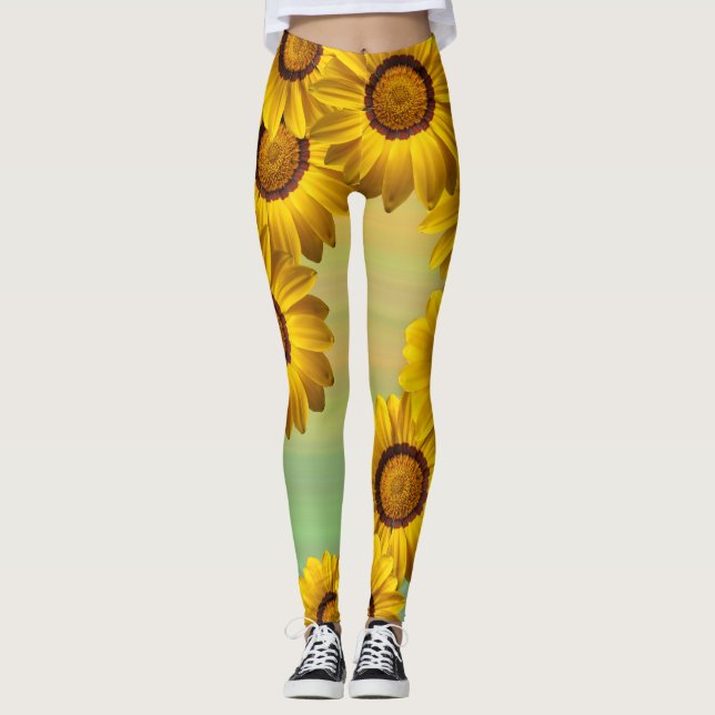 GULA BLOMMOR i VÅR Leggings (Framsida)