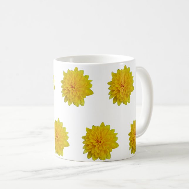 Gula blommor kaffemugg (Framsida höger)