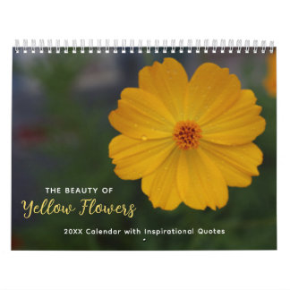Gula blommor kalender Beauty