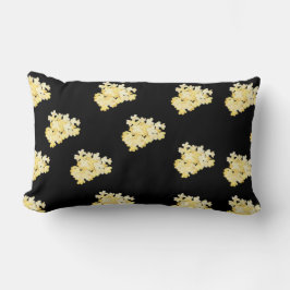 Gula blommor kastkudde lumbarkudde