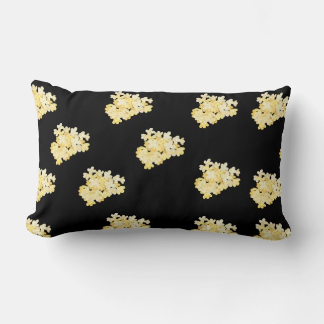 Gula blommor kastkudde lumbarkudde (Framsida)