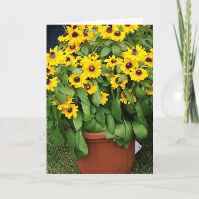 Gula blommor kort (Framsida)