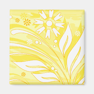 gula blommor magnet