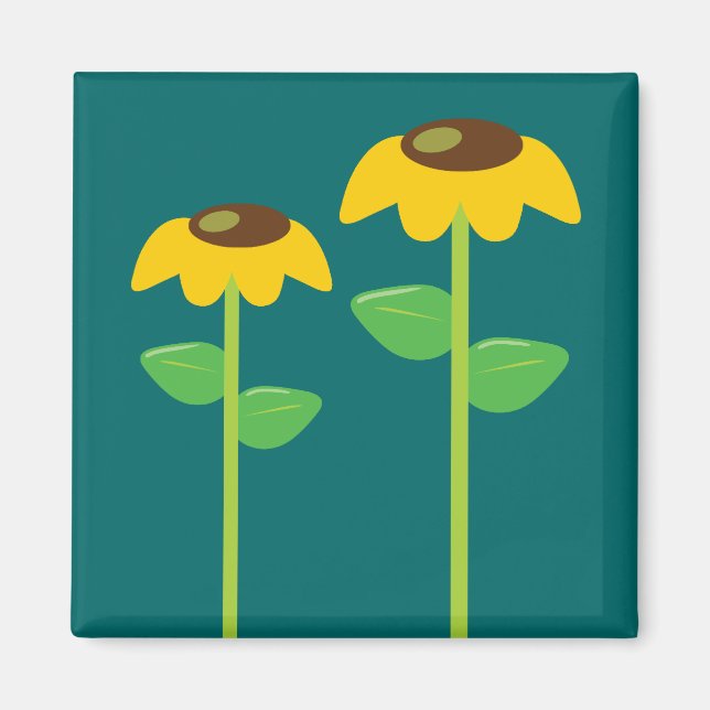 Gula blommor magnet (Framsidan)
