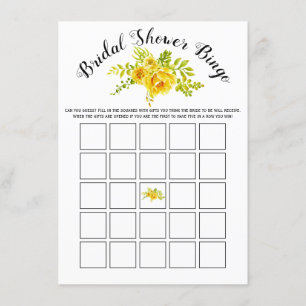 Gula blommor möhippa bingo-spelkort tilläggskort