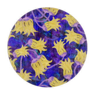 Gula blommor: mörkens vattenfärgsbakgrundsgrafik