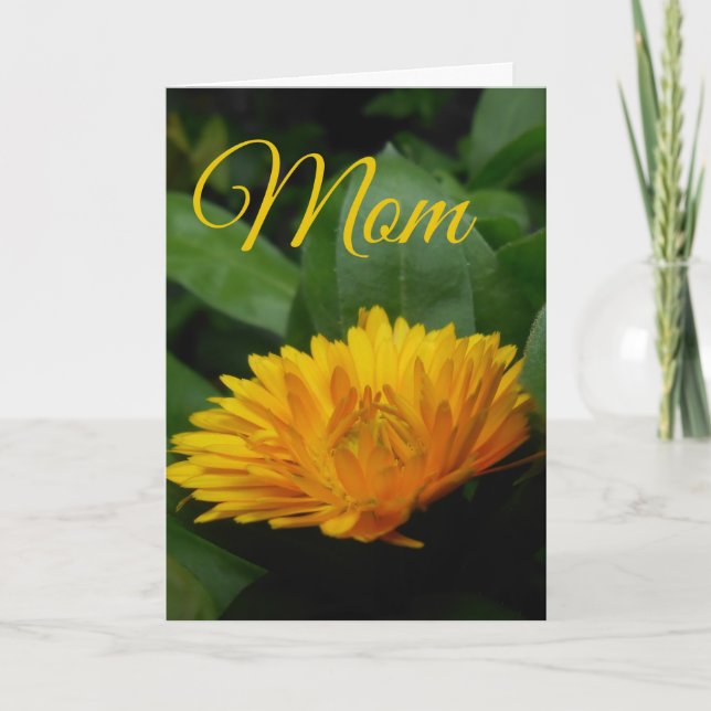 Gula blommor Mors dag-kort Kort (Framsida)