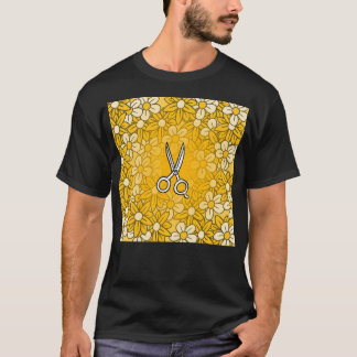 Gula blommor och Barbersaxar. T Shirt