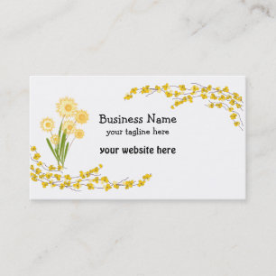 Gula Blommor Och Blomster Visitkort