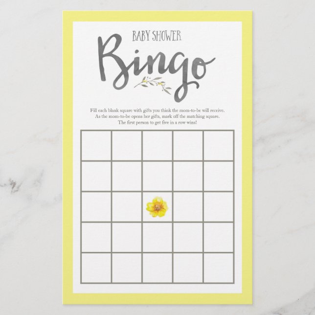 Gula blommor och Grått Löv Utandningsskjut (Framsida)