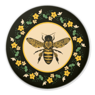 gula blommor och Victorian Bee Knopp