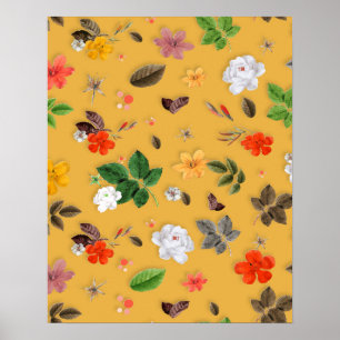 Gula blommor och Vit ros 20 Poster