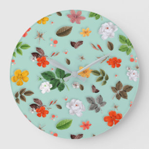 Gula blommor och Vit ros 22 Stor Klocka