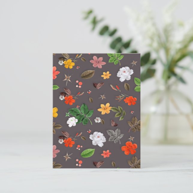 Gula blommor och Vit ros 26 Helg Vykort (Stående Fram)