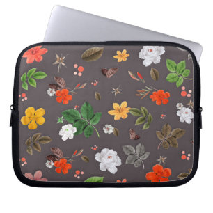 Gula blommor och Vit ros 26 Laptop Fodral
