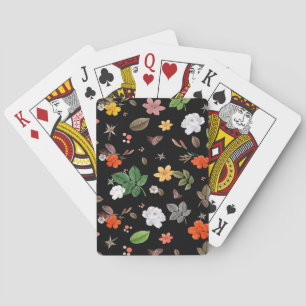 Gula blommor och Vit ros 8 Casinokort