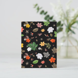 Gula blommor och Vit ros 8 Helg Vykort