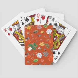 Gula blommor och Vit ros 9 Casinokort
