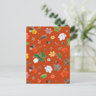 Gula blommor och Vit ros 9 Helg Vykort
