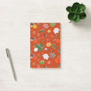Gula blommor och Vit ros 9 Post-it Block