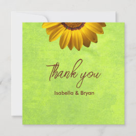 Gula blommor på Grönten Abstrakt Monogram