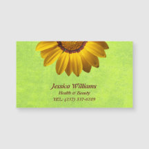 Gula blommor på Grönten Abstrakt Monogram