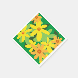 Gula blommor pappersservett