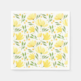 Gula blommor pappersservett