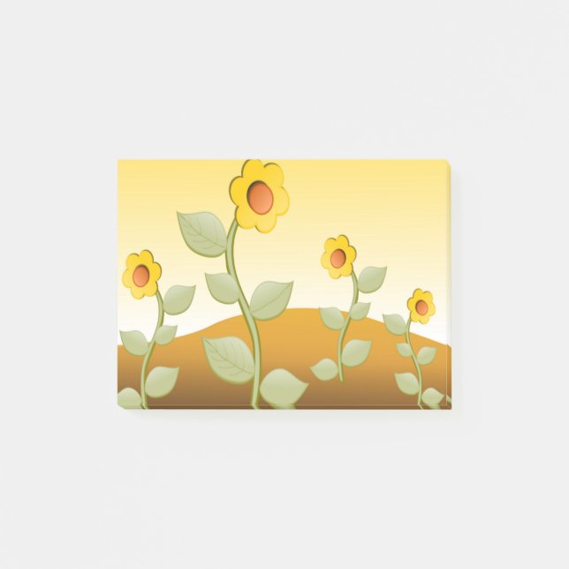 GULA BLOMMOR POST-IT BLOCK (Framsida)