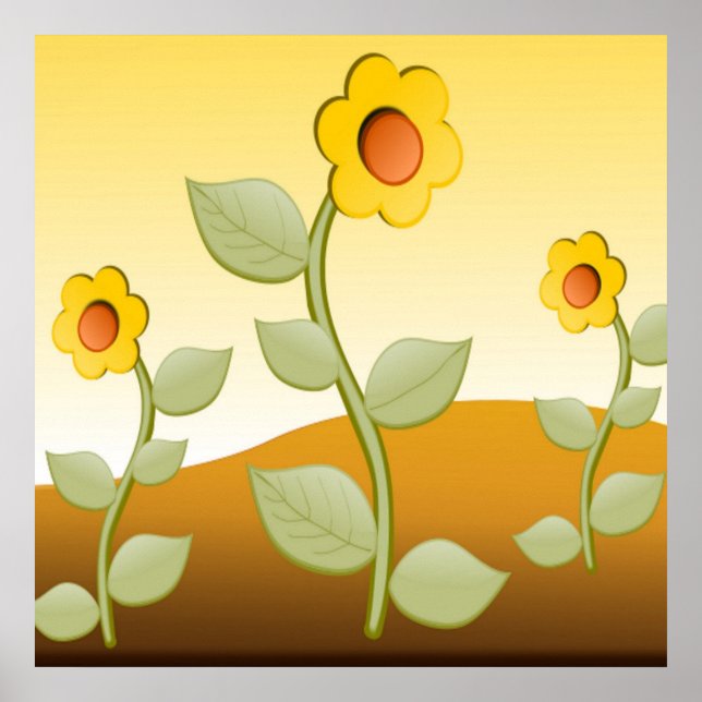 GULA BLOMMOR POSTER (Framsidan)