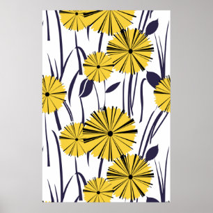 Gula blommor poster