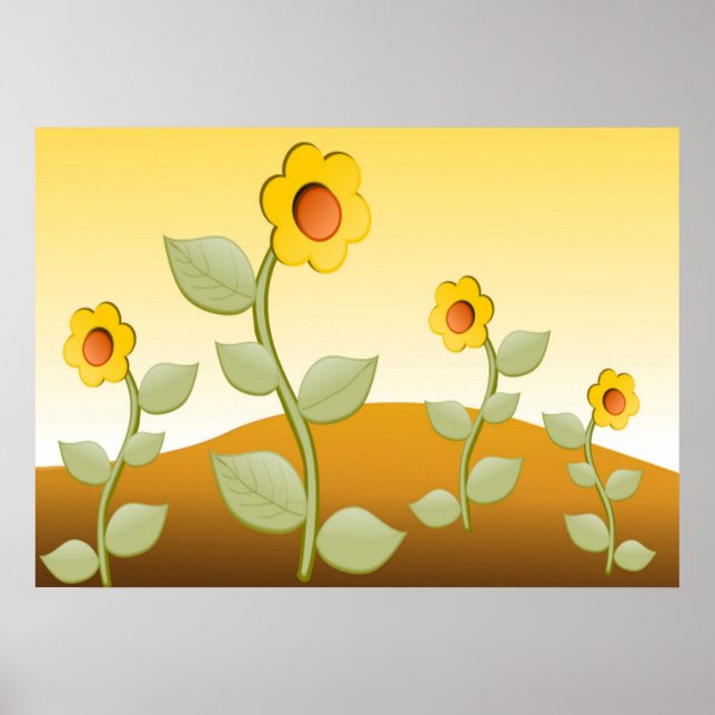 GULA BLOMMOR POSTER (Framsidan)