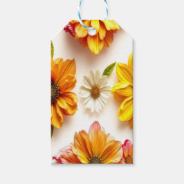 gula blommor presentetikett