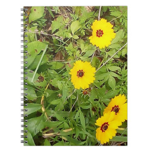 Gula blommor Spiral Anteckningsbok